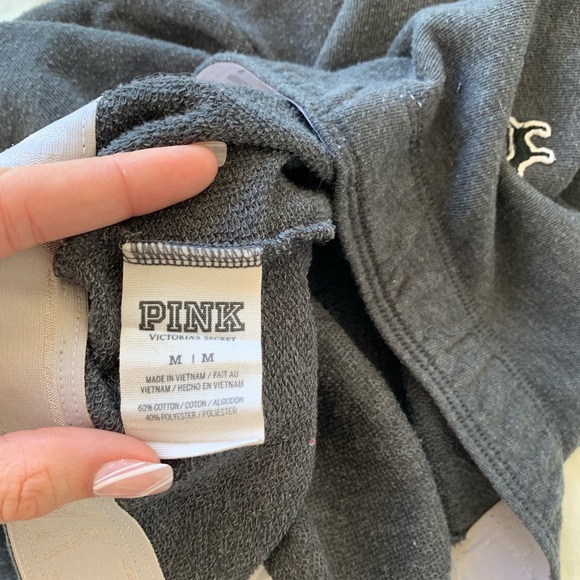 PINK Grey A-symmetrical Sweatpants Size M. - Picture 3 of 3